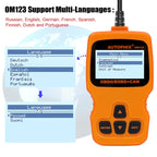 AUTOPHIX OM123 Car Portable OBD2 Scanner Car Diagnostic Tool OBD 2 Automotive Scanner EOBD Code Reader, OM123 (Orange)