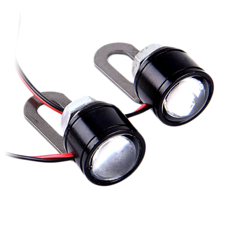 2 PCS 12V 3W Eagle Eyes LED Strobe Light For Motorcycle ，Wire Length: 90cm, Wire Length: 90cm