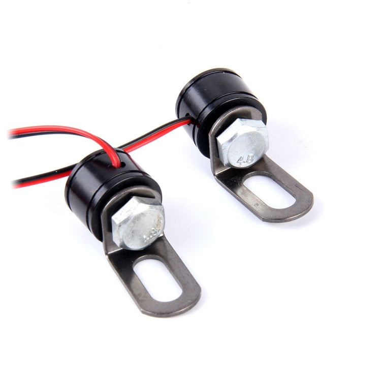2 PCS 12V 3W Eagle Eyes LED Strobe Light For Motorcycle ，Wire Length: 90cm, Wire Length: 90cm