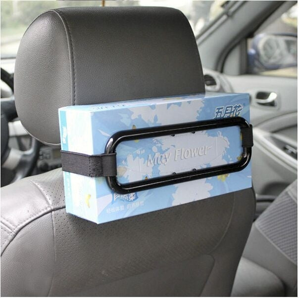 YQ-098 Vehicle Car Hanging Tissue Box Holder,Black, Car Hanging Tissue Box Car Hanging Tissue Box