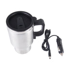 Stainless Steel Electric Smart Mug 12V Car Electric Kettle Heated Mug Car Coffee Cup With Charger Cigarette Lighter Heating Cup Kettle Vacuum Insulated Water Heater Mug, Smart Mug