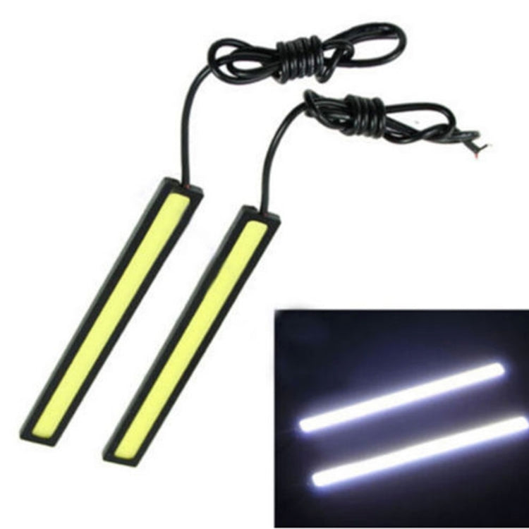 2 PCS 6W 400 LM 6000K DRL COB White Light Bar Car Light Source Waterproof Daytime Running Lights, DC 12V, White Light+6W 400LM/6000K – Waterproof, Aluminum Alloy White Light+6W 400LM 6000K