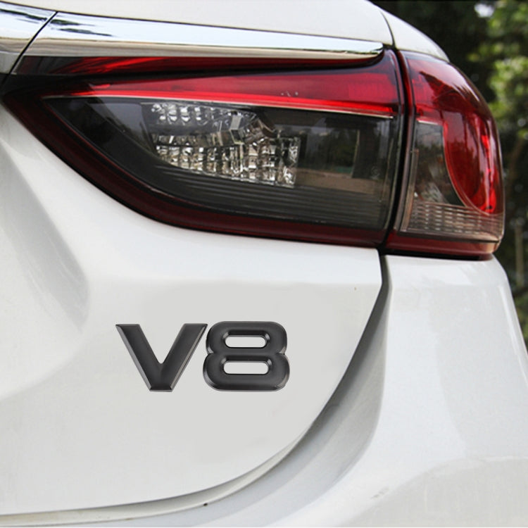 V8 Separate Shape Car Metal Body Decorative Sticker, V8 Separate Shape V8 Separate Shape