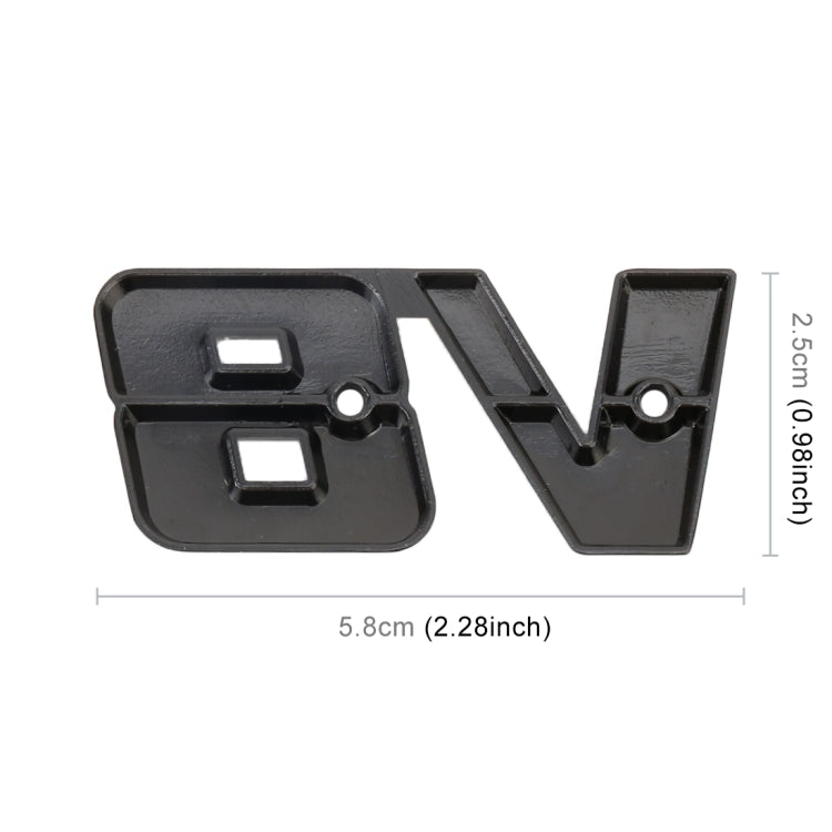 V8 Connect Shape Car Metal Body Decorative Sticker, Size : S, V8 Connect Shape, Size : S (Black) – Durable Build, Easy to Use