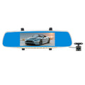 V100 7 inch LCD Touch Screen Rear View Mirror Car Recorder with Separate Camera, 170 Degree Wide Angle Viewing, Support Night Vision / Loop Video / Motion Detection / G-Sensor / TF Card, 7 inch 7 inch