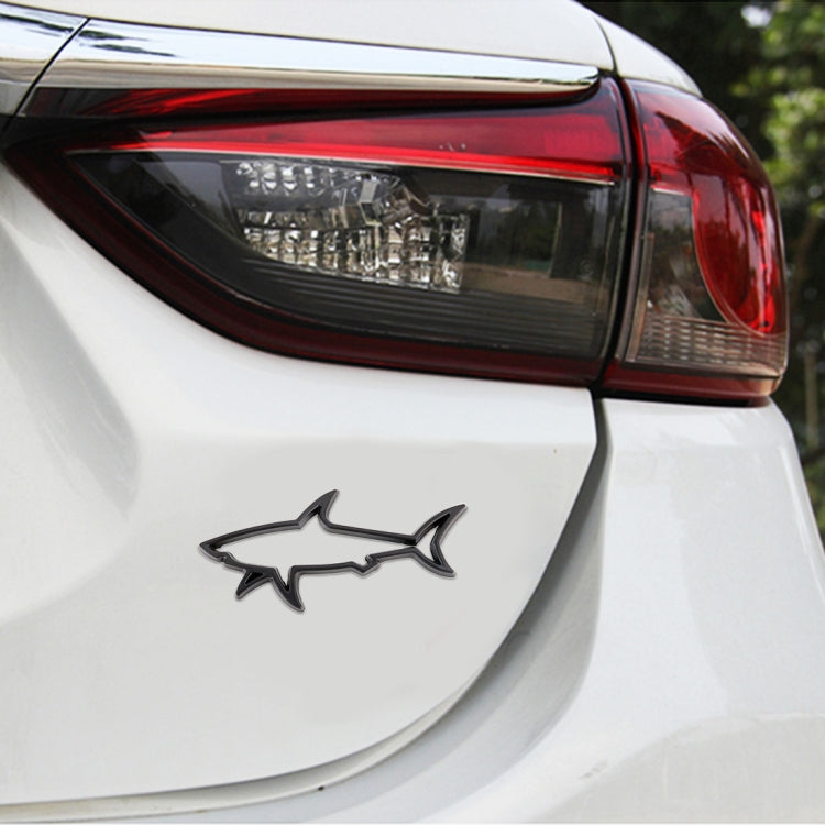 Shark Shape Car Metal Body Decorative Sticker, Shark Shape Shark Shape