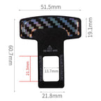 2 in 1 Car Carbon Fibre Safety Seat Belt Buckle Clip, Seat Belt Buckle Clip – Durable Build, Easy to Use