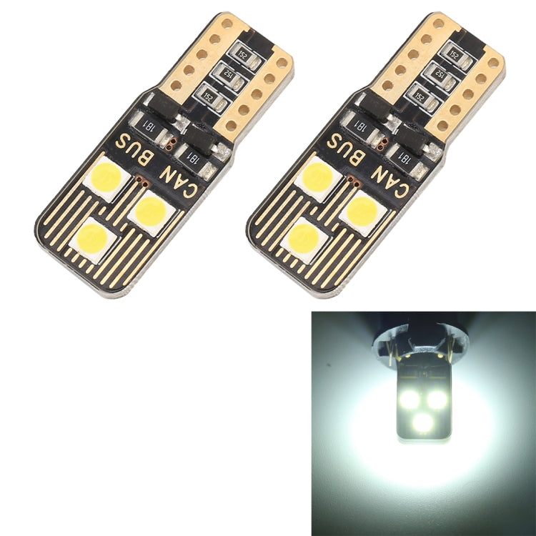 2 PCS T10 / W5W / 168 / 194 DC12V / 1.6W / 6000K / 110LM 6LEDs SMD-3030 Car Clearance Light, with Decoder, 6LEDs SMD-3030, with Decoder 6LEDs SMD-3030, with Decoder