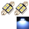 10 PCS 31mm DC12V / 2W / 7000K / 80LM 4LEDs SMD-5050 Car Reading Lamp, 31mm, 4LEDs SMD-5050 31mm, 4LEDs SMD-5050