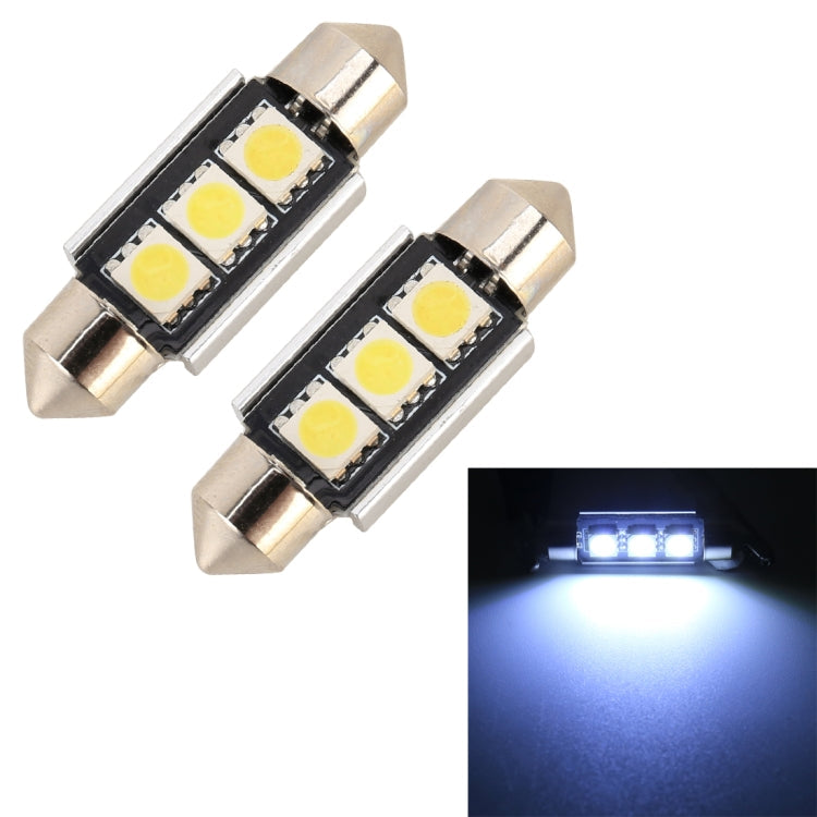 10 PCS 36mm DC12V / 1.7W / 7000K / 70LM 3LEDs SMD-5050 Car Reading Lamp, 36mm, 3LEDs SMD-5050 36mm, 3LEDs SMD-5050
