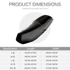 Waterproof Motorcycle Black Leather Seat Cover Prevent Bask In Seat Scooter Cushion Protect, Size: M, Length: 48-54cm; Width: 25-35cm, Length: 48-54cm; Width: 25-35cm