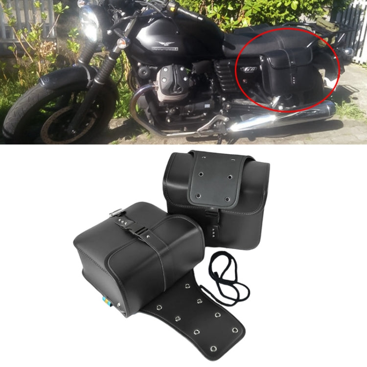 Motorcycle Accessories Modified Side of the Box Leather Bag Knight Bag Kit Black