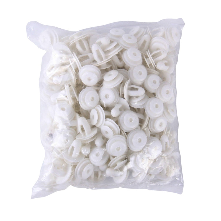 100 PCS Hole Plastic Rivets Fastener Push Clips – Durable Build, Easy to Use White