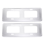 2 PCS Car License Plate Magnesium Alloy Bracket Frame Holder Stand Mount(Silver), Magnesium Alloy Bracket