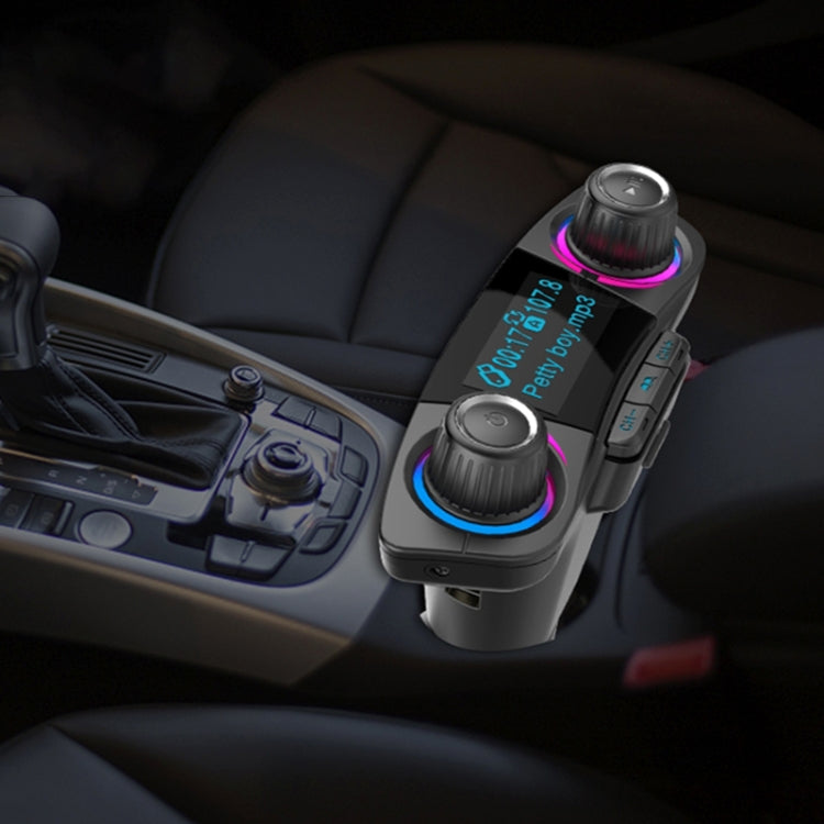 BT06 Dual USB Charging Smart Bluetooth 4.0 + EDR FM Transmitter MP3 Music Player Car Kit with 1.3 inch LED Screen, Support Bluetooth Call, TF Card & U Disk, BT06 BT06