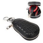 Universal Leather Crocodile Texture Waist Hanging Zipper Wallets Key Holder Bag (No Include Key) Black