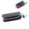 Universal Leather Denim Texture Waist Hanging Zipper Wallets Key Holder Bag (No Include Key) Black