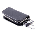 Universal Leather Denim Texture Waist Hanging Zipper Wallets Key Holder Bag (No Include Key)