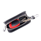 Universal Leather Denim Texture Waist Hanging Zipper Wallets Key Holder Bag (No Include Key)