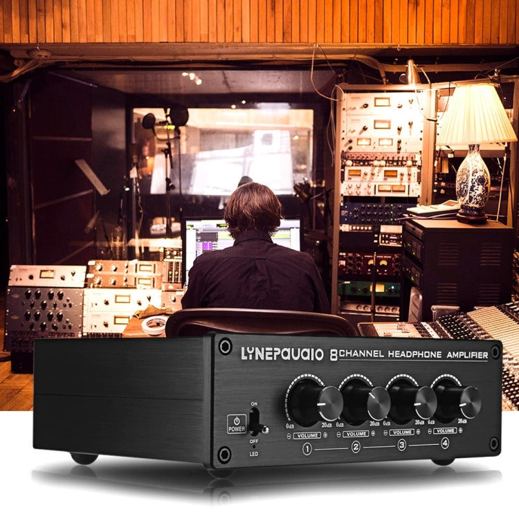 LINEPAUDIO A966 Pro Eight-channel Headphone Amplifier Headphone Distributer Signal Amplifier, A966