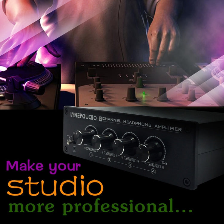 LINEPAUDIO A966 Pro Eight-channel Headphone Amplifier Headphone Distributer Signal Amplifier, A966