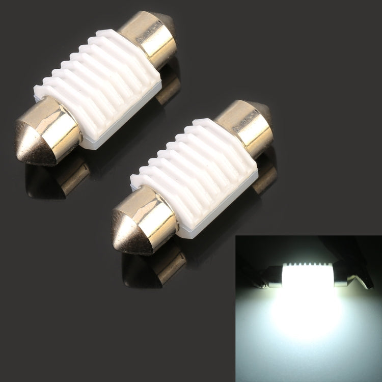 2 PCS 31mm DC12V 1.7W 6000K 135LM 2LEDs SMD-3030 Car Reading Lamp, with Decoder, 31mm, with Decoder 31mm, with Decoder