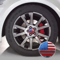 4 PCS USA Flag Metal Car Sticker Wheel Hub Caps Centre Cover Decoration, USA Flag USA Flag