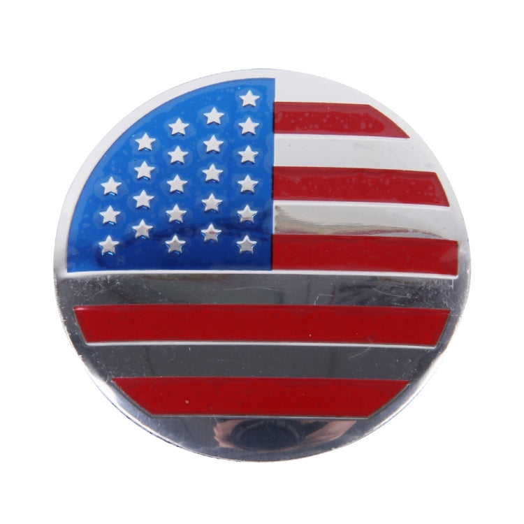 4 PCS USA Flag Metal Car Sticker Wheel Hub Caps Centre Cover Decoration, USA Flag