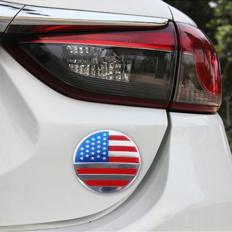 4 PCS USA Flag Metal Car Sticker Wheel Hub Caps Centre Cover Decoration, USA Flag
