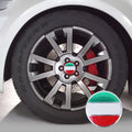 4 PCS Italy Flag Metal Car Sticker Wheel Hub Caps Centre Cover Decoration, Italy Flag Italy Flag
