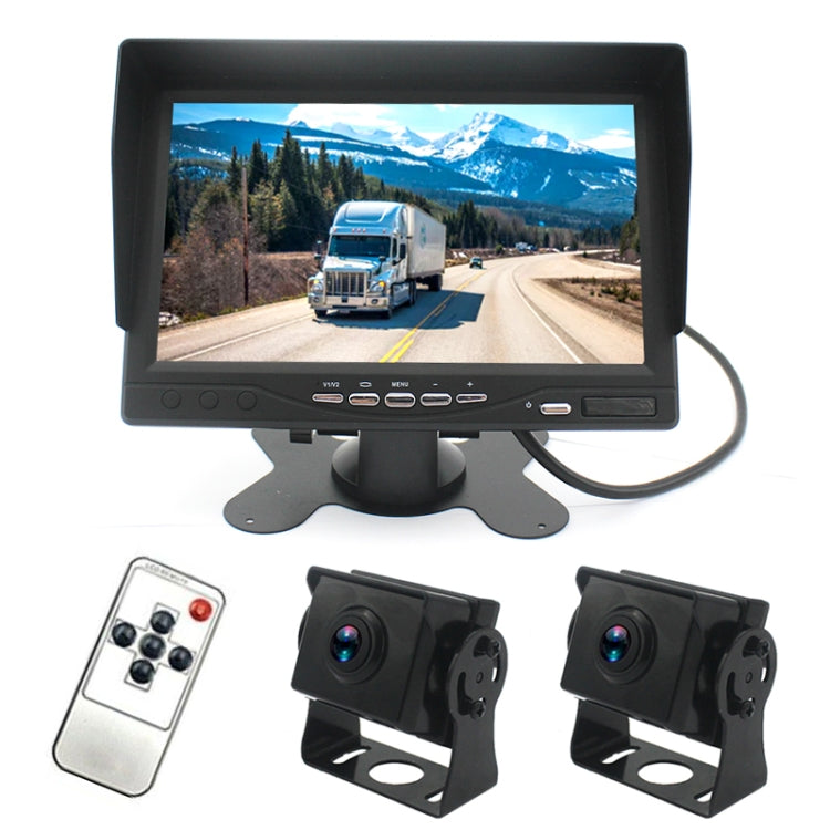 PZ612-2AHD IP67 120 Degree Car AHD 1080P 2 Megapixels 7 inch Front and Rear Double Recording 2 Way Rearview Mirror Monitor, Night Vision Full Color, with Video Function, PZ612-2AHD PZ612-2AHD