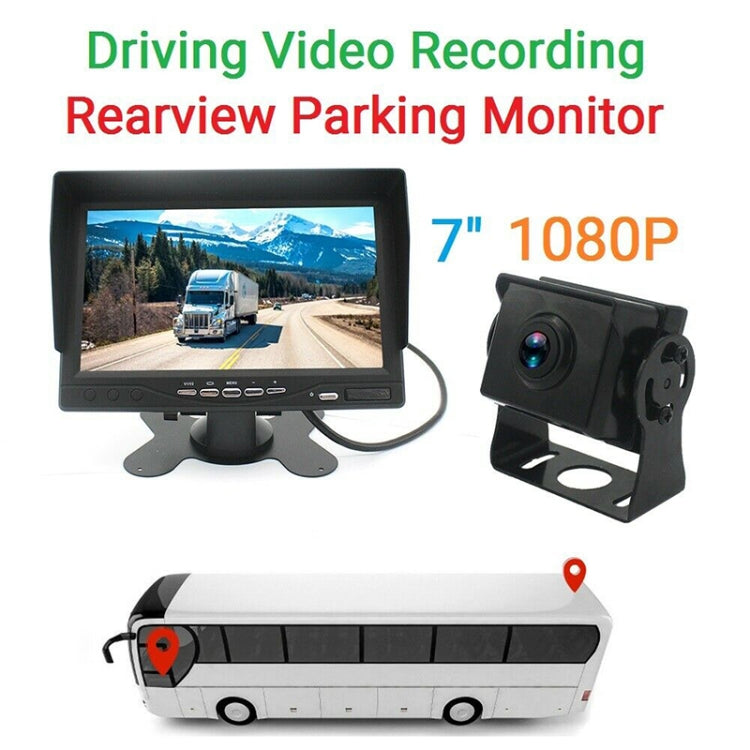PZ612-2AHD IP67 120 Degree Car AHD 1080P 2 Megapixels 7 inch Front and Rear Double Recording 2 Way Rearview Mirror Monitor, Night Vision Full Color, with Video Function, PZ612-2AHD
