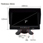 PZ612-2AHD IP67 120 Degree Car AHD 1080P 2 Megapixels 7 inch Front and Rear Double Recording 2 Way Rearview Mirror Monitor, Night Vision Full Color, with Video Function, PZ612-2AHD