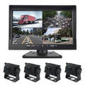 PZ612-4AHD IP67 120 Degree Car AHD 1080P 2 Megapixels 10 inch 4-Way Rearview Mirror Monitor, Night Vision Full Color, with Video Function, PZ612-4AHD PZ612-4AHD