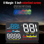 D5000 OBD2 5 inch Vehicle-mounted Head Up Display Security System, Support Car Speed / Engine Revolving Speed Display / Water Temperature / Battery Voltage / Detection and Elimination Fault Code, D5000 – Durable Build, Easy to Use
