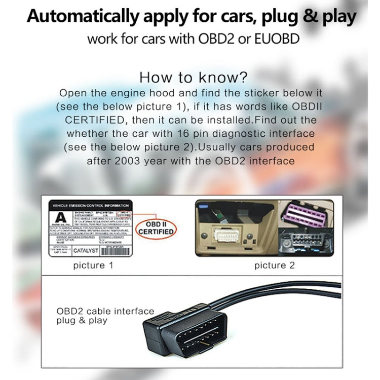 D5000 OBD2 5 inch Vehicle-mounted Head Up Display Security System, Support Car Speed / Engine Revolving Speed Display / Water Temperature / Battery Voltage / Detection and Elimination Fault Code, D5000 – Durable Build, Easy to Use