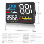 D5000 OBD2 5 inch Vehicle-mounted Head Up Display Security System, Support Car Speed / Engine Revolving Speed Display / Water Temperature / Battery Voltage / Detection and Elimination Fault Code, D5000 – Durable Build, Easy to Use