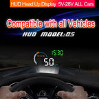 Q5 GPS 4 inch Vehicle-mounted Head Up Display Security System, Support Running Speed & Direction & Distance / Driving Kilometres /, Q5