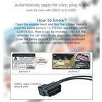 T100 OBD2 4 inch Vehicle-mounted Head Up Display Security System, Support Car Speed / Engine Revolving Speed Display / Instantaneous Fuel Consumption / Detection and Elimination Fault Code, T100