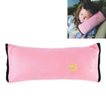 2 PCS Children Baby Safety Strap Soft Headrest Neck Support Pillow Shoulder Pad for Car Safety Seatbelt Pink
