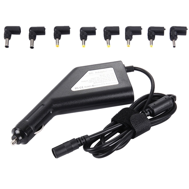 Laptop Notebook Power 90W Universal Car Charger with 8 Power Adapters & 1 USB Port for Samsung, Sony, Asus, Acer, IBM, HP, Lenovo, Car Charger – Durable Build, Easy to Use Car Charger