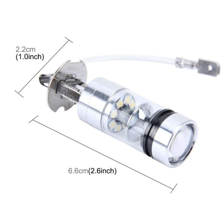 H3 100W 850 LM 7000K 20 SMD-2828-LEDs Car Fog Lights, DC 12-24V, H3 – Durable Build, Easy to Use