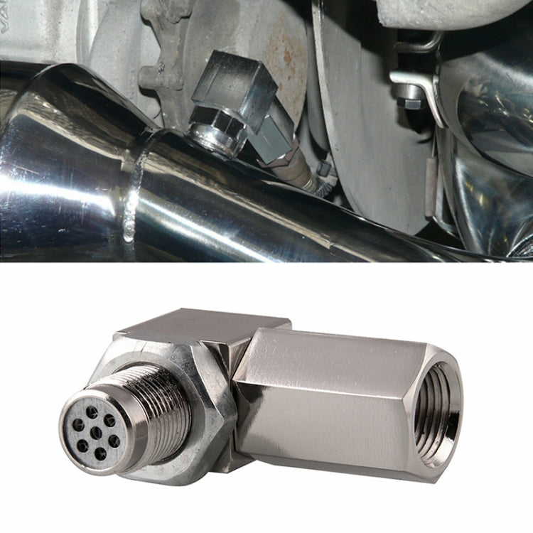 90 Degree Car Oxygen Sensor Spacer Engine Light CEL Check Bung Mini Catalytic Converter M18 x 1.5, 90 Degree 90 Degree