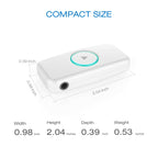 Doosl DSER102 Mini Car Bluetooth Wireless Music Receiver with 3.5mm Stereo Input Jack, DSER102