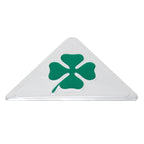Four Leaf Clover Herb Luck Symbol Aluminum Slim Triangle Badge Emblem Labeling Sticker Styling Car Dashboard Decoration, Four Leaf Clover 1