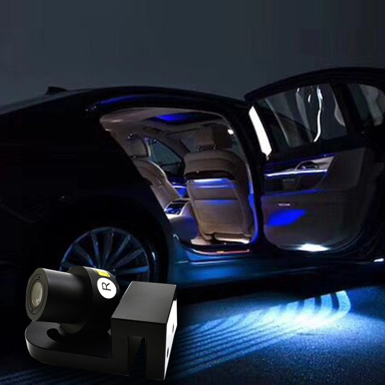 2 PCS DC 8-36V Ghost Shadow Courtesy Angel Wings Projection Lamp Car Door LED Welcome Lights, Cold Blue, Blue, Red, White Cold Blue Cold Blue