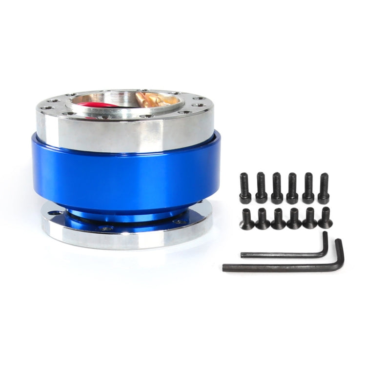 Universal 60mm Car Steering Wheel Quick Release HUB Racing Adapter Snap Off Boss Kit Blue