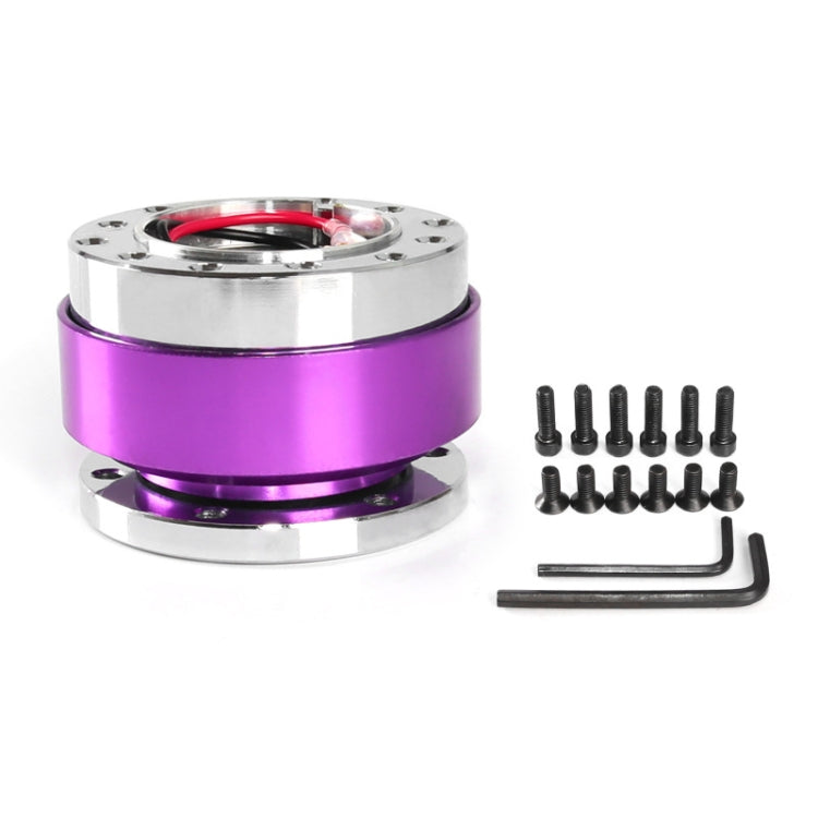 Universal 60mm Car Steering Wheel Quick Release HUB Racing Adapter Snap Off Boss Kit – Durable Build, Easy to Use Purple