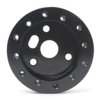 Car Hub for 6-Hole to 3-Hole Steering Wheel Adapter Boss Kit Steering Wheel Spacer Bolts, Adapter (Black)