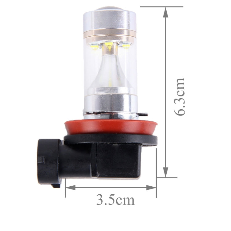 2 PCS H8/H11 30W 350 LM 6000K White Light CREE 6 LED Car Fog Light Bulb, DC 12V, H8/H11